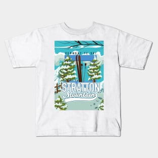 Stratton Mountain Ski poster Kids T-Shirt